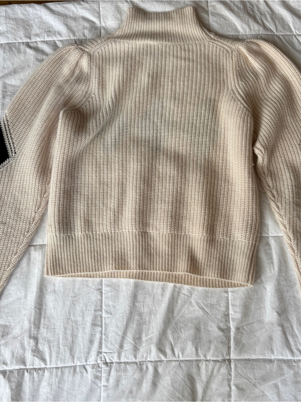 Reformation x Shrimps Diamond Turtleneck Cashmere Cream & Black Sweater - Large - Picture 4 of 11